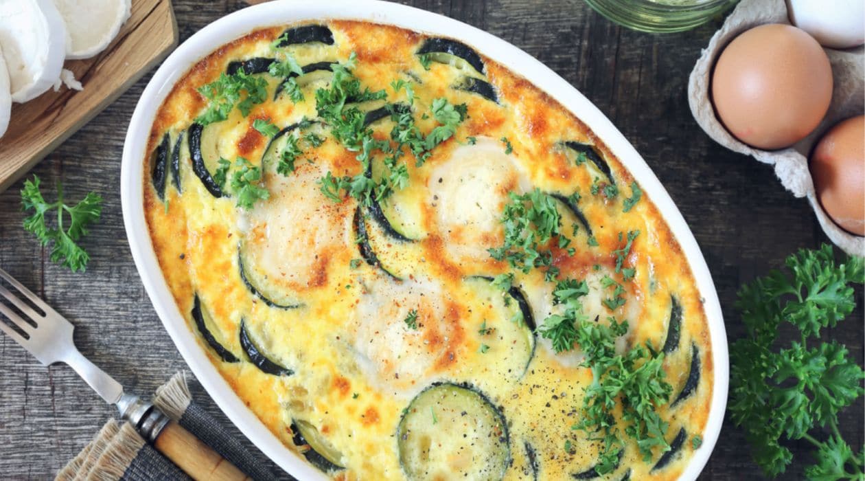 Flan de courgettes et chèvre Recette